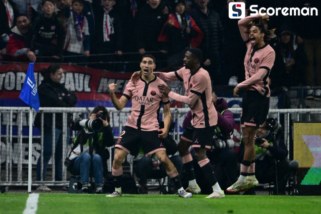 PSG, 리옹에 3-2 승리…리그 23경기 연속 무패 행진